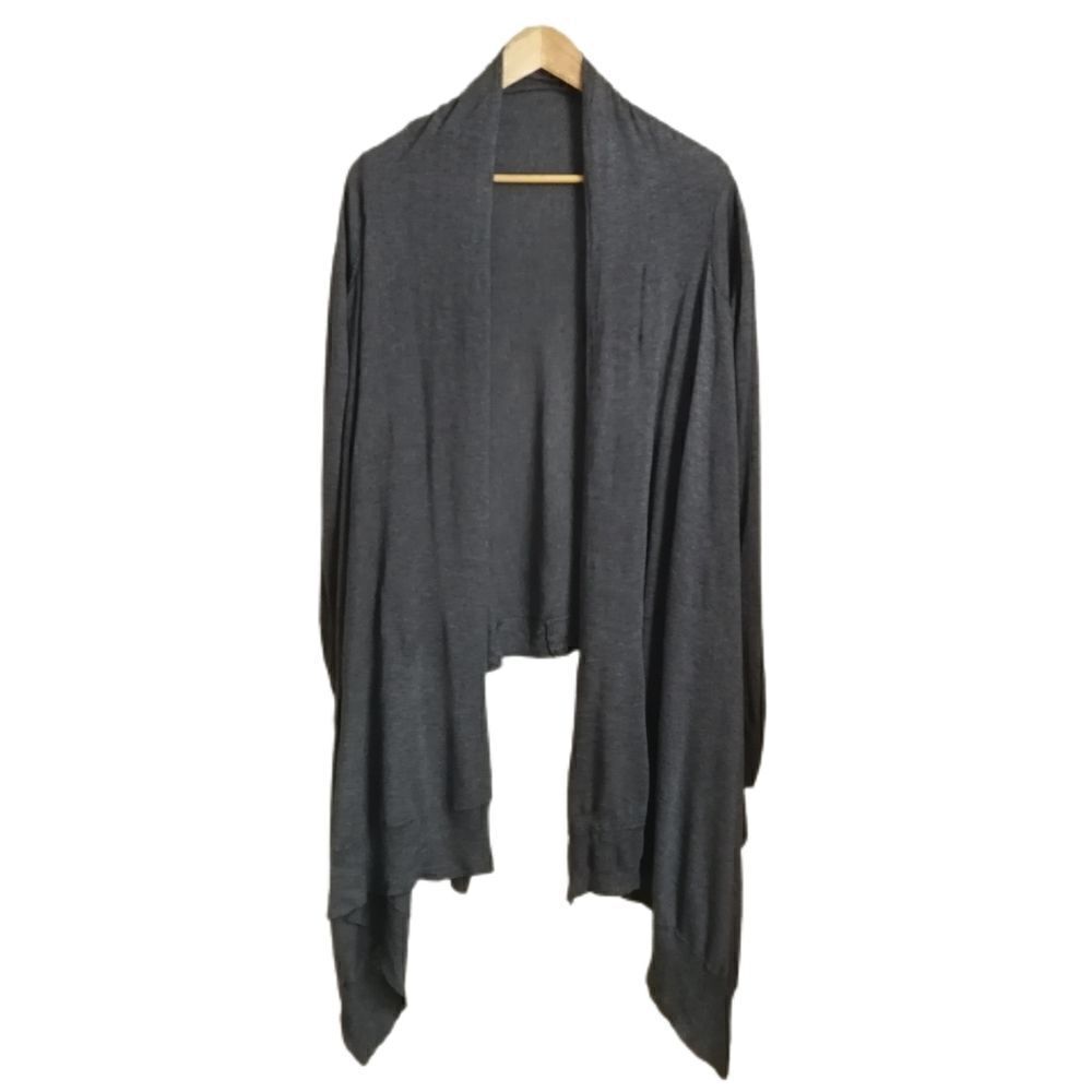 ARITZIA Dark Grey Thin Knit Warm Open Front Cashmere Cardigan Size extra-small